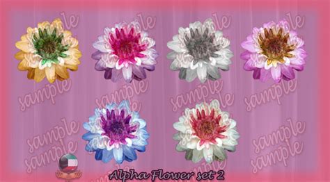 Second Life Marketplace - ~*Q8*~ Alpha Flower Set 2