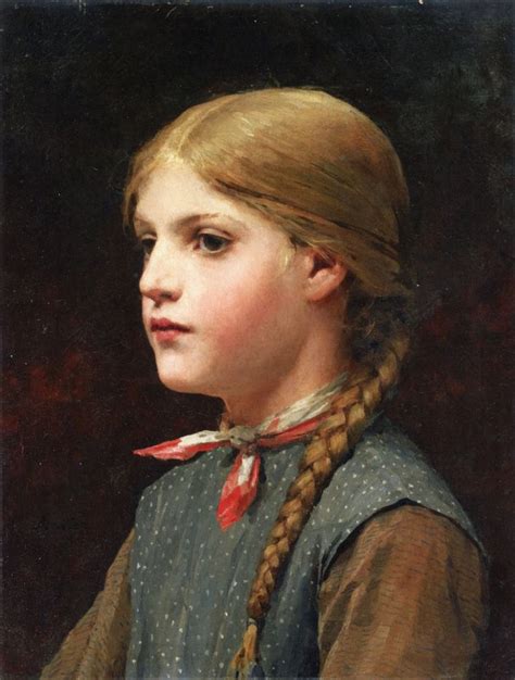 Portrait Of A Girl By Albert Anker Portrait Painting Of Girl Artwork