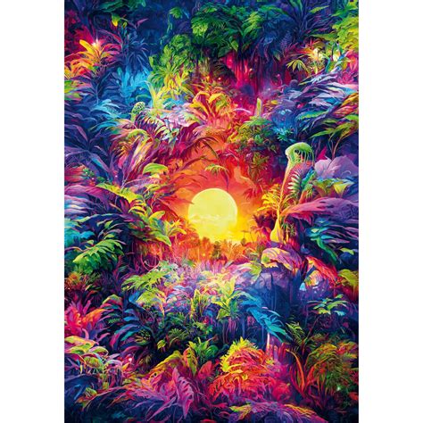 Puzzle 500 pièces poster Colorboom Jungle Psychédélique