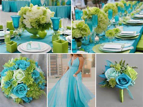 Aqua Wedding Color Ideas: Beautiful Aqua and Lime Green Wedding Color ...