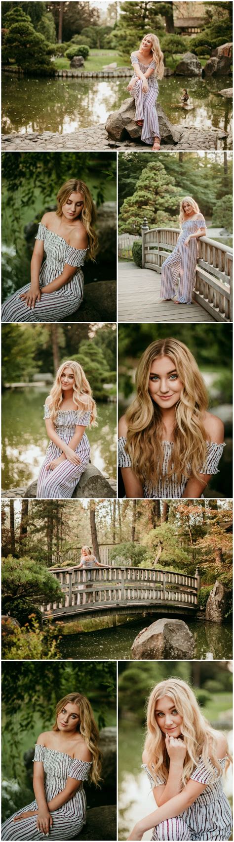 Senior In Japanese Garden Photography Poses Portrait Photography