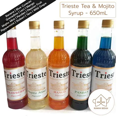 Jual Trieste Italian Syrup 650mL Tea And Mojito Syrup Banana Blue