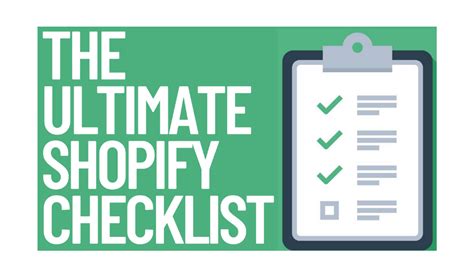 The Ultimate Shopify Checklist Successfully Launch A Store Website