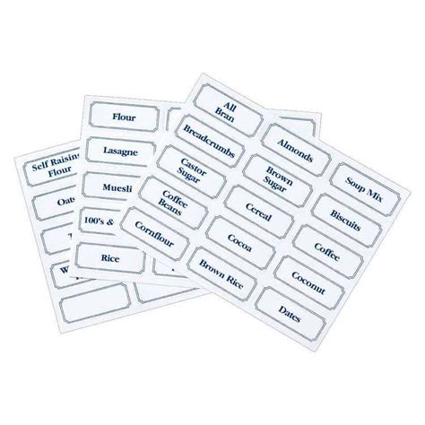 Canister Labels 45 Pack White