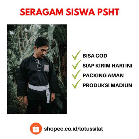 Jual Bisa Cod Baju Seragam Silat Sakral Siswa Psht Sh Terate Grosir