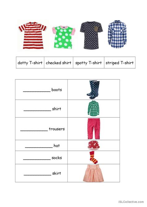 Clothes Patterns English Esl Worksheets Pdf And Doc