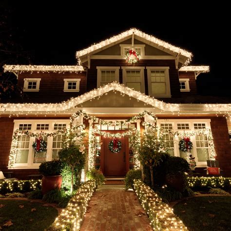 White Christmas Lights Outside