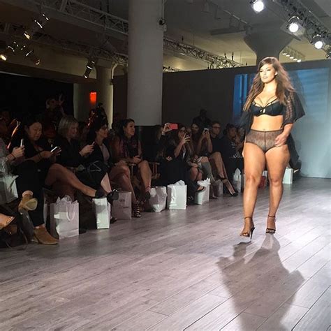 Plus Size Model Ashley Graham Walks In Sexy Lingerie On NYFW Runway