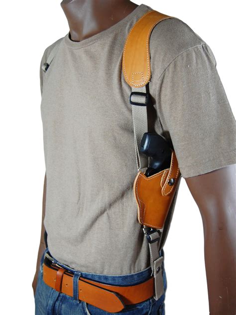 Leather Vertical Shoulder Holster 2 Snub Nose Revolvers Barsony Holsters