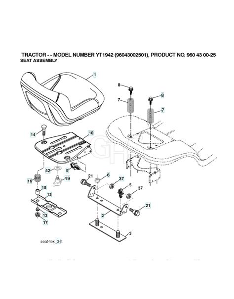 Husqvarna Yt1942 Seat GHS