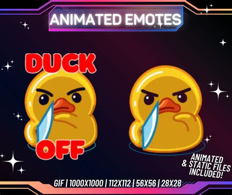 Animated Twitch Emote Funny Duck Emote Duck Twitch Emote Animated