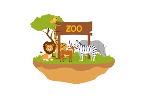 Zoo Cartoon with Safari Animals Graphic by DEEMKA STUDIO · Creative Fabrica