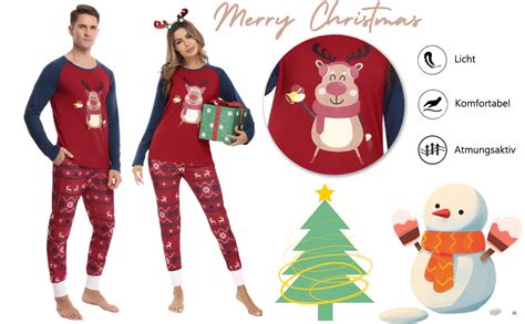 Weihnachten Schlafanzug Herren Deer Pyjama Set Schlafanzüge Herren