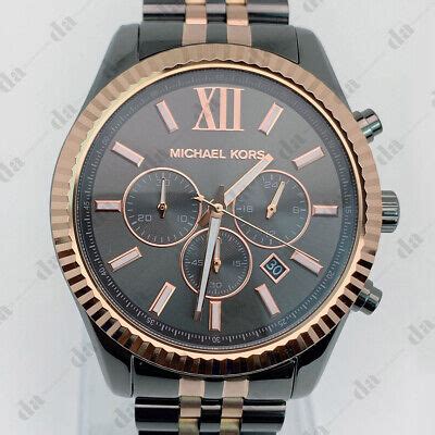 Michael Kors Mk Chronograph Lexington Two Tone Grey Quartz Men S