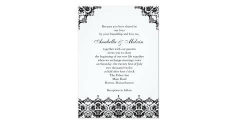 Black Lace Wedding Invitation | Zazzle