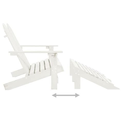 Zerodis Chaise De Jardin Adirondack 2 Places Et Repose Pied Sapin Blanc