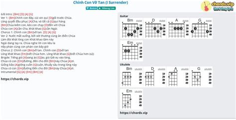 Hợp âm: Chính Con Vỡ Tan (I Surrender) - cảm âm, tab guitar, ukulele ...