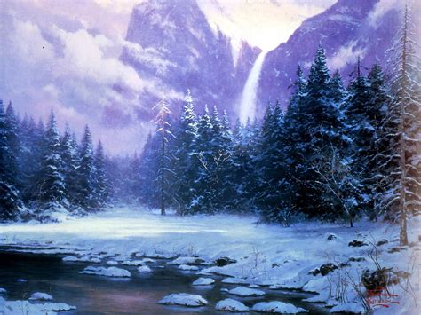 Thomas Kinkade Winter - Winter Fan Art (23436547) - Fanpop