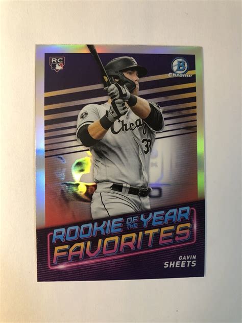 Gavin Sheets 2022 Bowman Chrome Rookie Of The Year Favorites ROYF 6