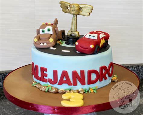 La Gata Curiosa Tarta Fondant Rayo Mcqueen And Matte Para Alejandro