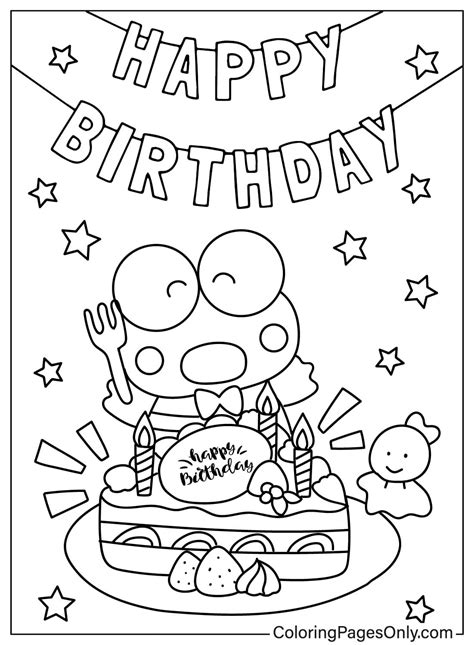 Keroppi Coloring Page Free Free Printable Coloring Pages