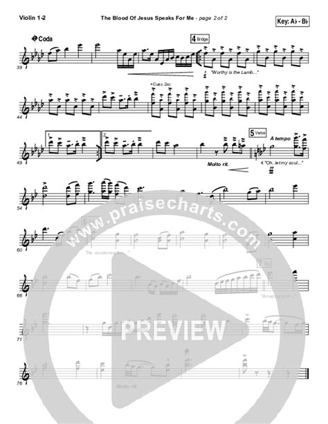 The Blood Of Jesus Speaks For Me Violin Sheet Music Pdf Travis