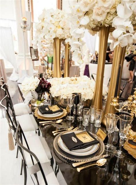 Picture Of Elegant Black And Gold Wedding Ideas