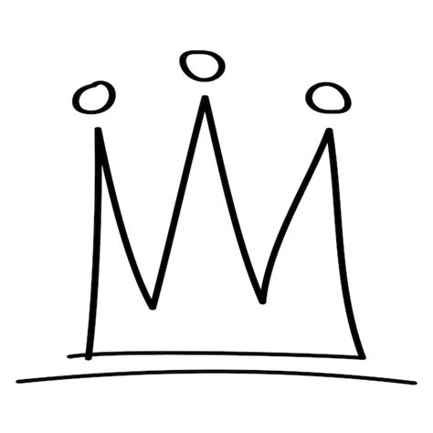 Premium Vector Crown Leader Winner Hand Drawn Doodle King Sketch