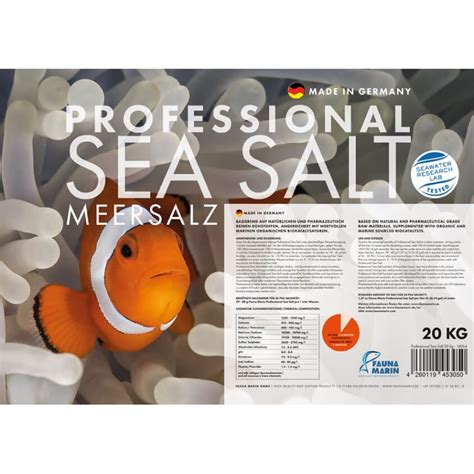 Professional Sea Salt 20 Kg Fauna Marin Vpc Recifathome