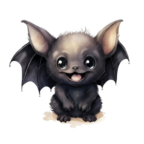 Premium AI Image | Halloween cute bat watercolor illustration halloween