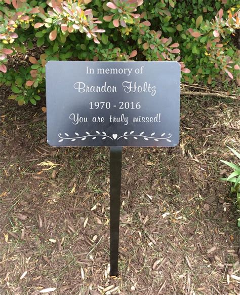 Memorial Garden Stake Engraved Memorial Memorial Plaques Etsy