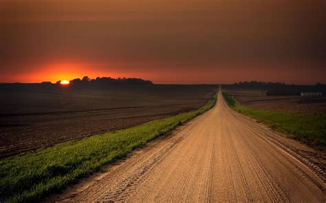 Country Road Sunrise Wallpaper