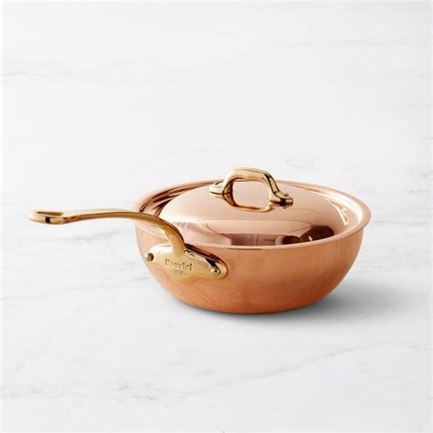 Mauviel Copper B Curved Splayed Saut Pan Williams Sonoma