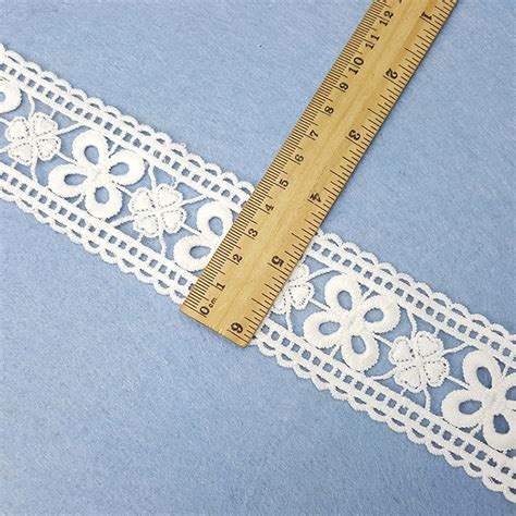 Msbj Wholesale Water Soluble Hollow Out Embroidery Lace Fabric Trim