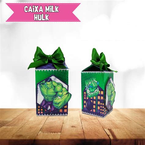 Kit Caixa Milk Hulk D Caixinha Para Lembrancinhas Shopee Brasil