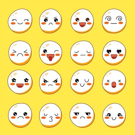 Caracteres Sonrientes Emoticon Divertido Caras Lindas Con Varias