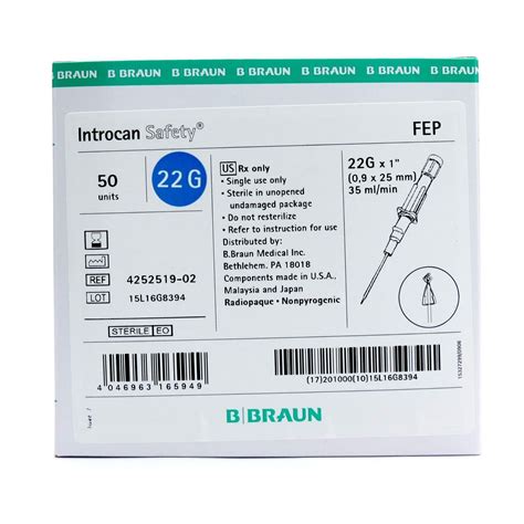 Catheter Iv B Braun Introcan Safety Mcguff Medical Products