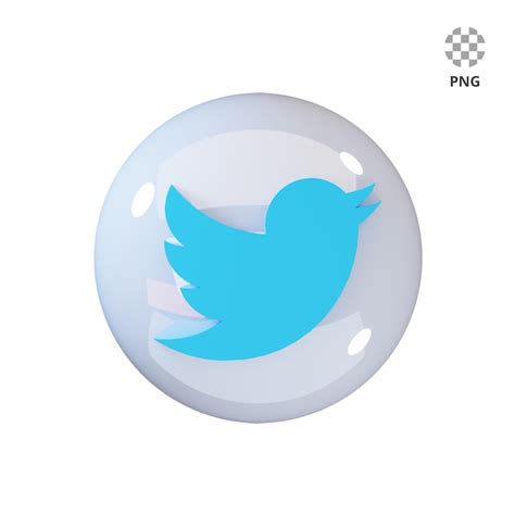 Premium PSD | 3d icon twitter