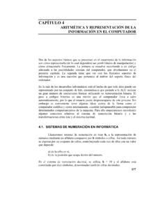 CAPÍTULO 4 ARITMÉTICA Y REPRESENTACIÓN DE LA cap 205 tulo 4 aritm