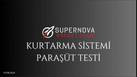 Supernova Rocket Team Kurtarma S Stem Para T Test Youtube