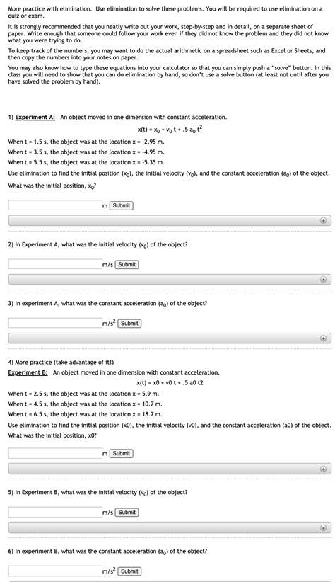 solved  practice  elimination  elimination  cheggcom