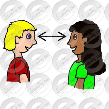 Eye Contact Picture for Classroom / Therapy Use - Great Eye Contact Clipart