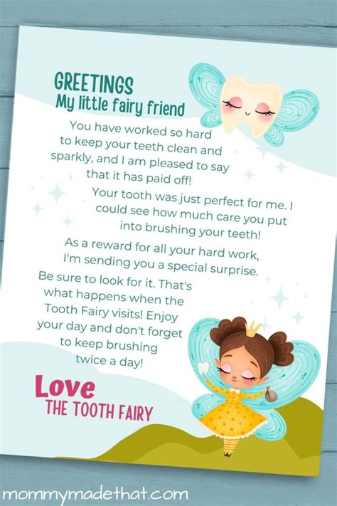 Printable Tooth Fairy Letters Lots Of Cute Free Printables