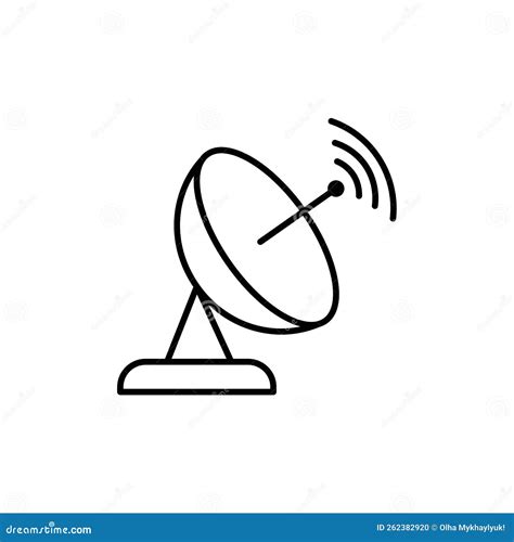 Antenna Icon Vector Illustration Flat Design Style Stock Vector