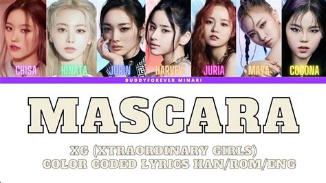 Xg Mascara Color Coded Lyrics Youtube