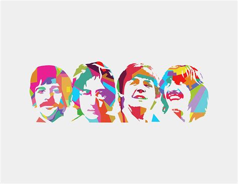 The Beatles 1 POP ART Digital Art by Ahmad Nusyirwan - Pixels