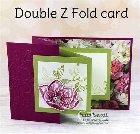 I Received This Awesomely Gorgeous Double Z Fold Floral Card As A Swap