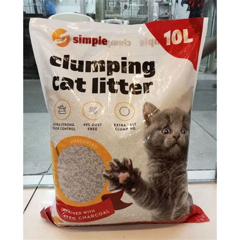 Simple Pets Clumping Cat Litter Unscented Activated Charcoal L