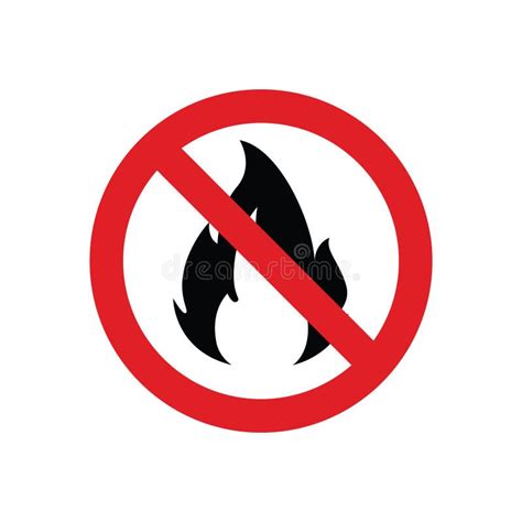 No Fire Sign Vector Stock Vector Illustration Of Hand 15191432