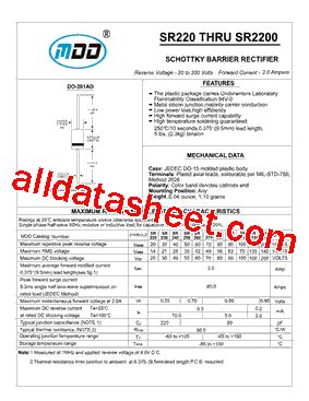 SR240 Datasheet PDF Microdiode Electronics Jiangsu Co Ltd